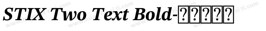 STIX Two Text Bold字体转换